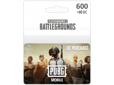 بطاقة ببجي 600UC + 60UC بطاقة ببجي 600UC + 60UC