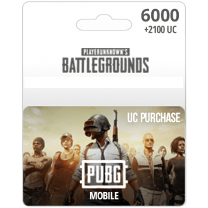بطاقة ببجي 6000UC + 2100UC